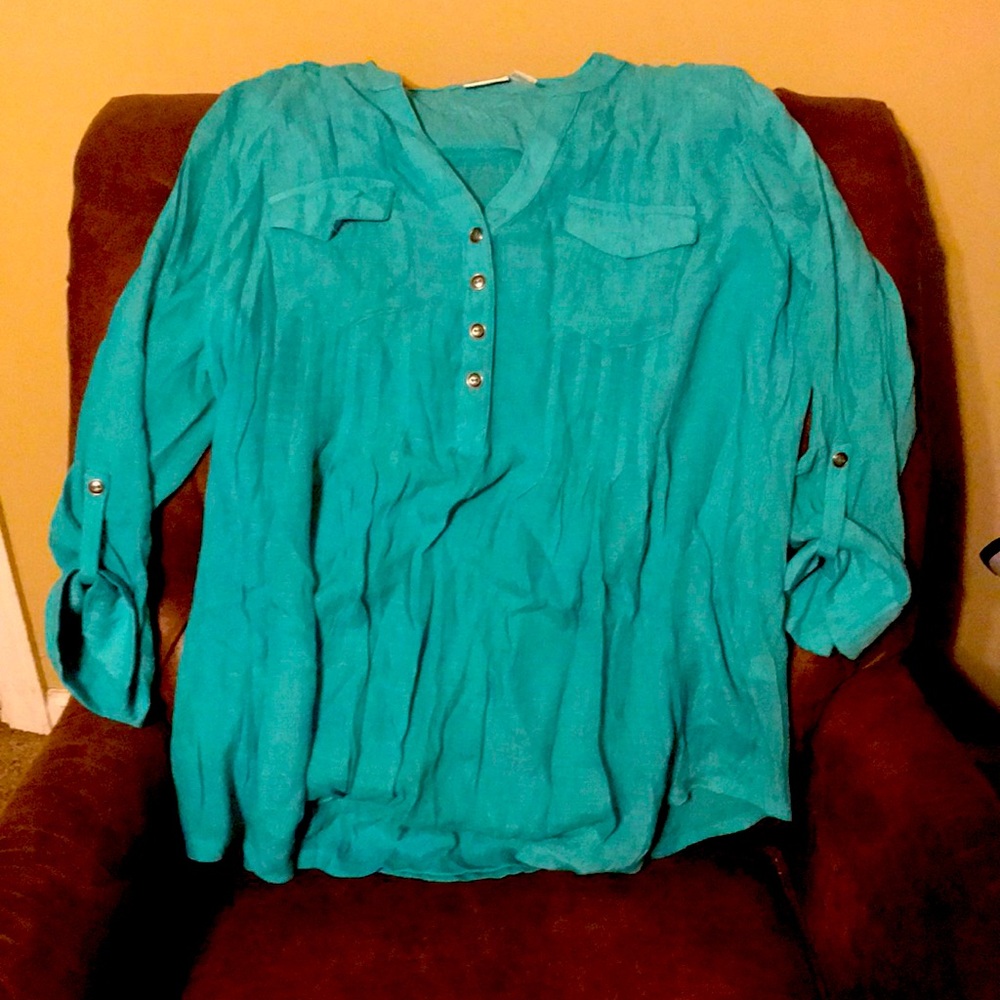 CATO SIZE XL GREEN BLOUSE